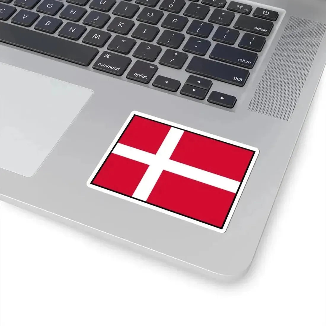 Flag of Denmark with border (Denmark) STICKER Vinyl Kiss-Cut Decal - The Sticker Space