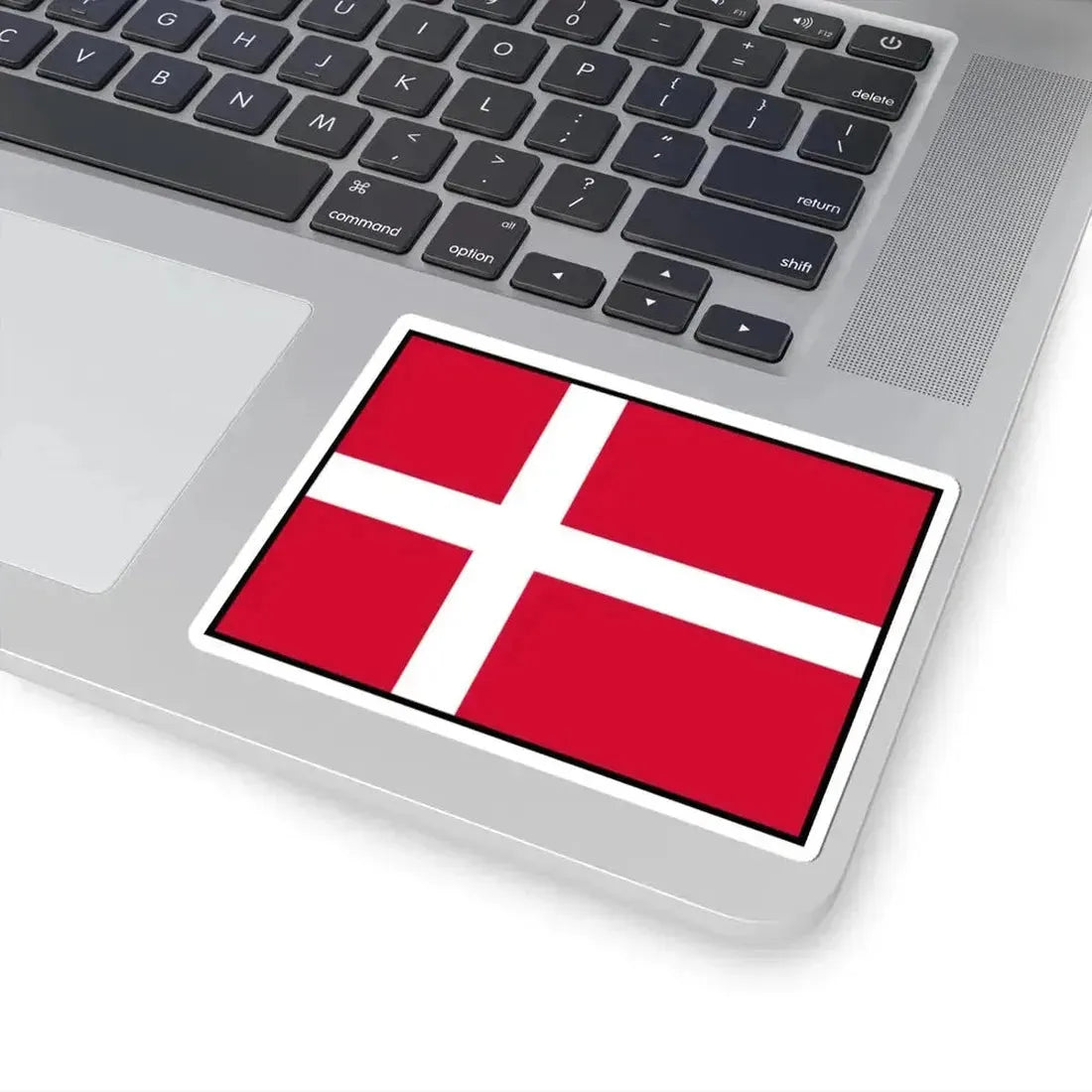 Flag of Denmark with border (Denmark) STICKER Vinyl Kiss-Cut Decal - The Sticker Space