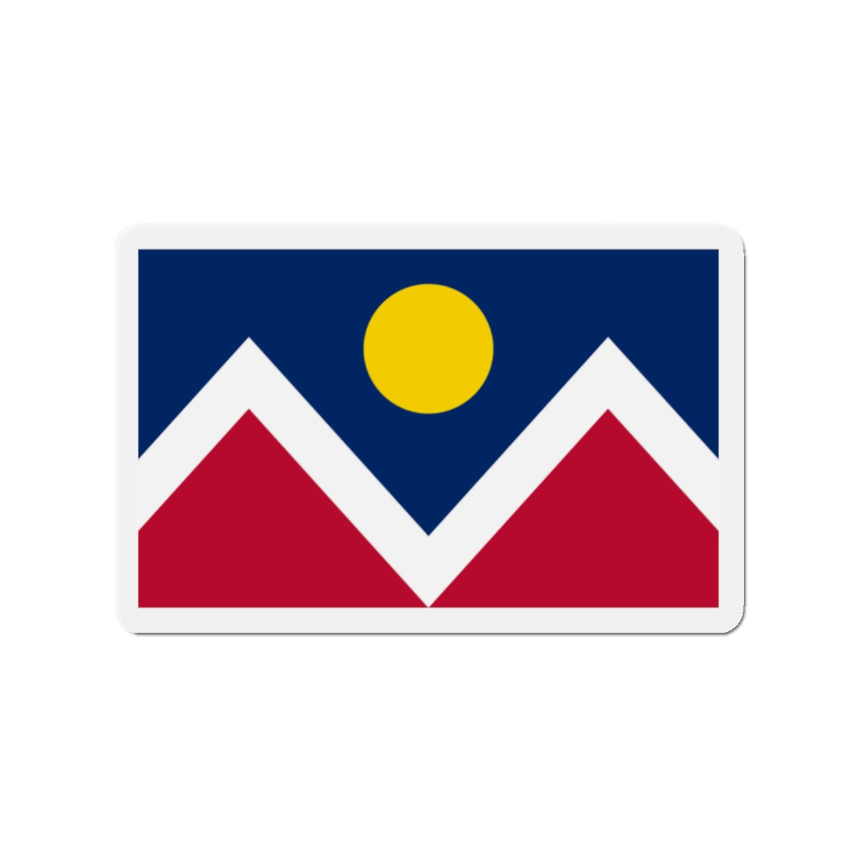 Flag of Denver Colorado - Die-Cut Magnet-2" x 2"-The Sticker Space