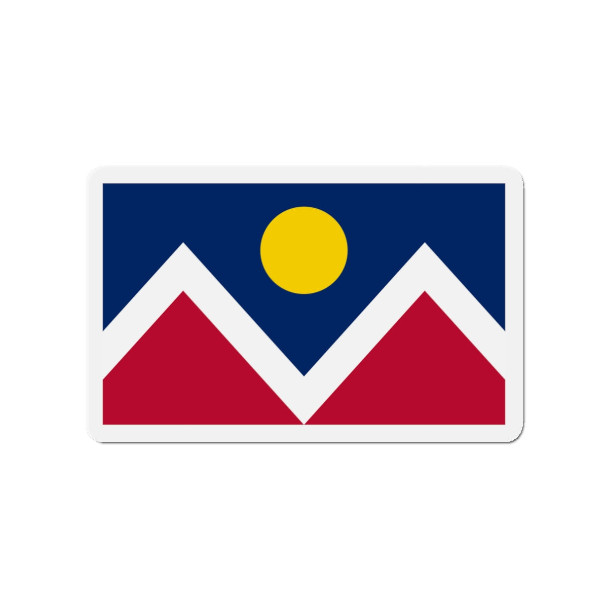 Flag of Denver Colorado - Die-Cut Magnet-3" x 3"-The Sticker Space