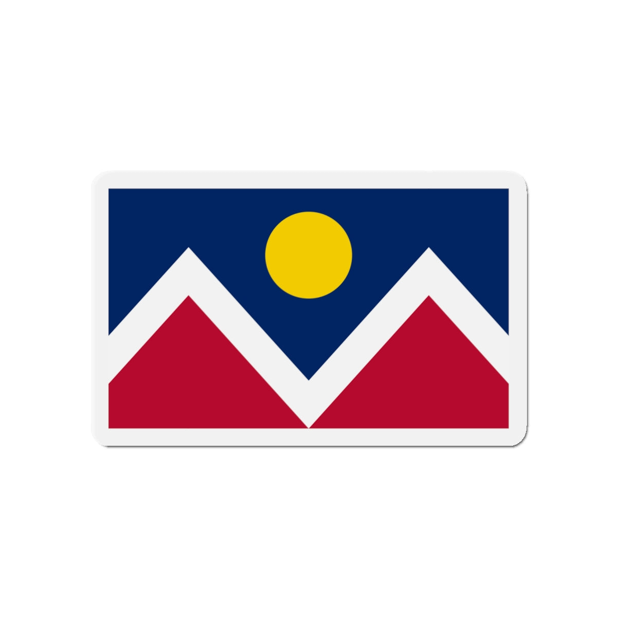 Flag of Denver Colorado - Die-Cut Magnet-4" x 4"-The Sticker Space