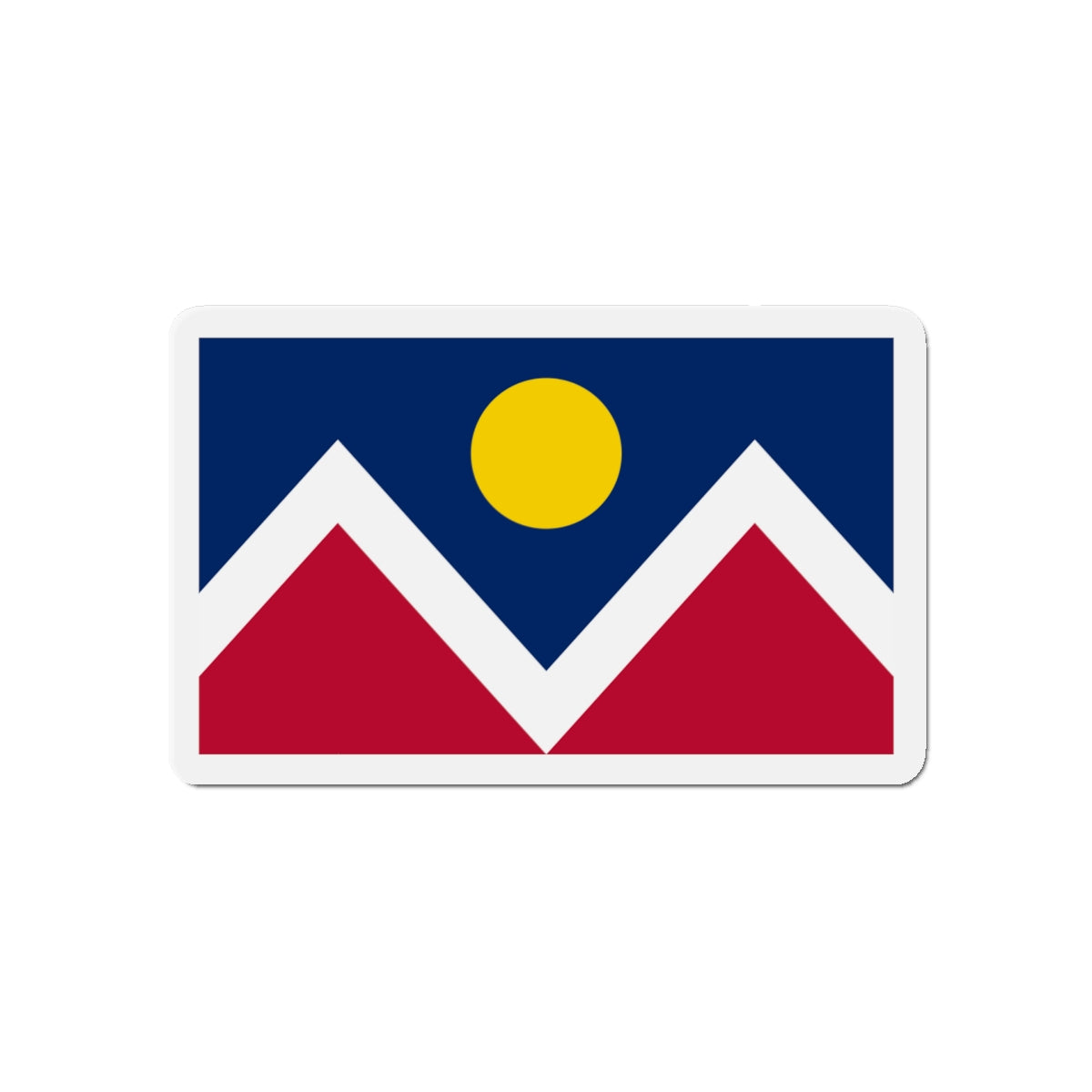 Flag of Denver Colorado - Die-Cut Magnet-5" x 5"-The Sticker Space