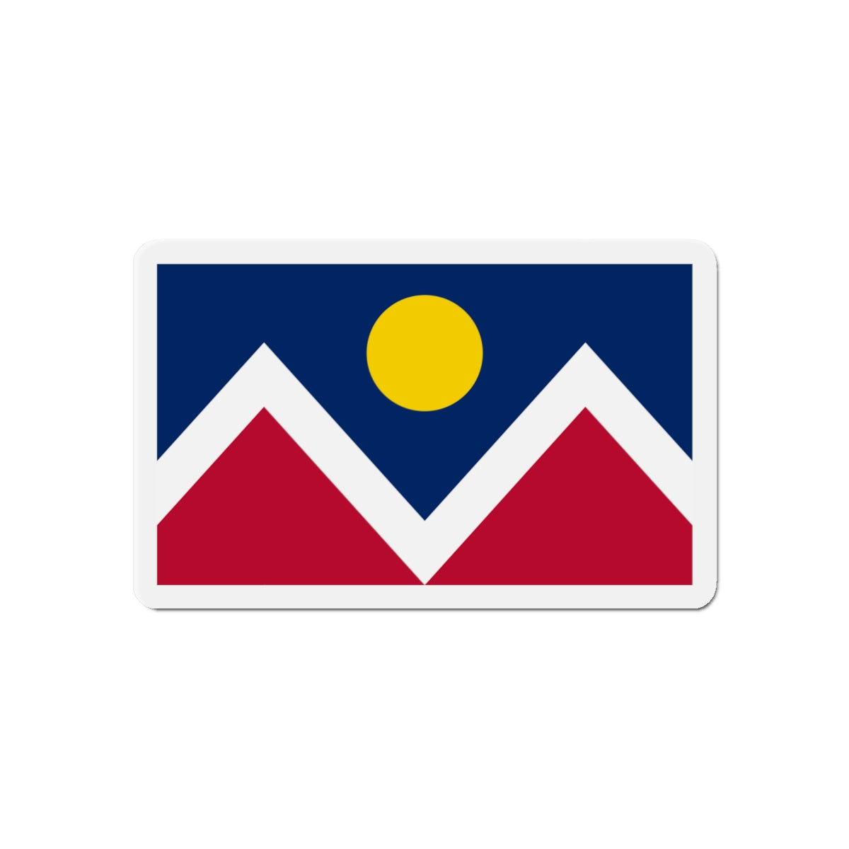 Flag of Denver Colorado - Die-Cut Magnet-6 × 6"-The Sticker Space