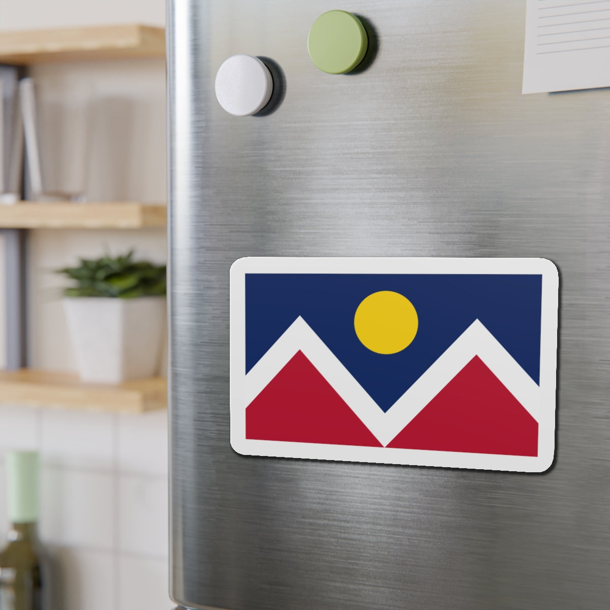 Flag of Denver Colorado - Die-Cut Magnet-The Sticker Space