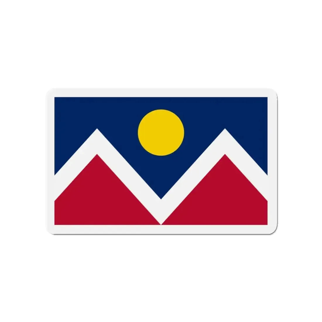 Flag of Denver Colorado - Refrigerator Magnet 3 Inch - The Sticker Space