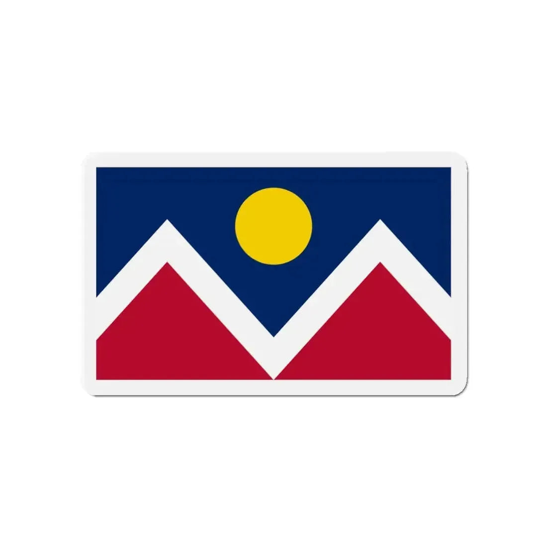 Flag of Denver Colorado - Refrigerator Magnet 4 Inch - The Sticker Space