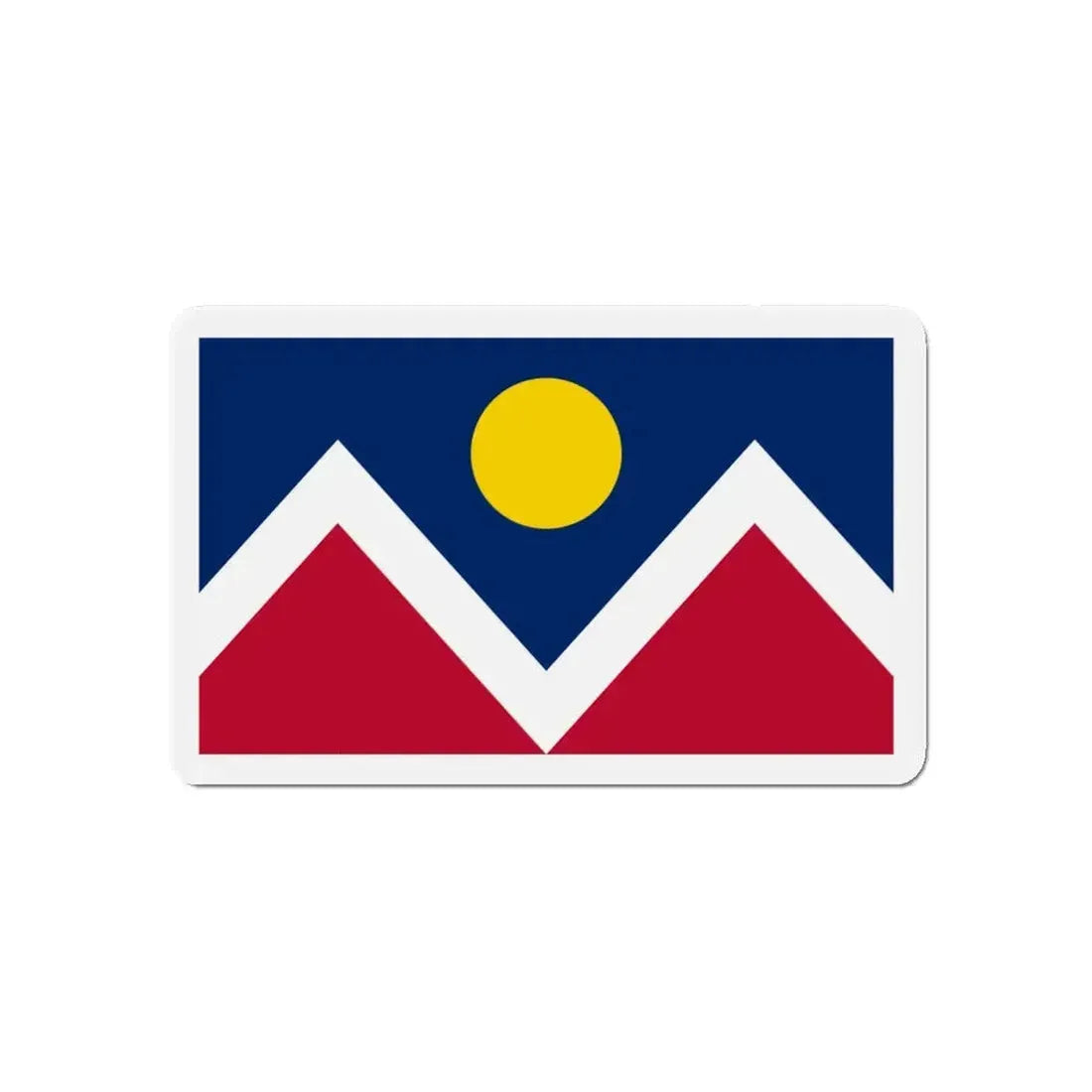 Flag of Denver Colorado - Refrigerator Magnet 5 Inch - The Sticker Space