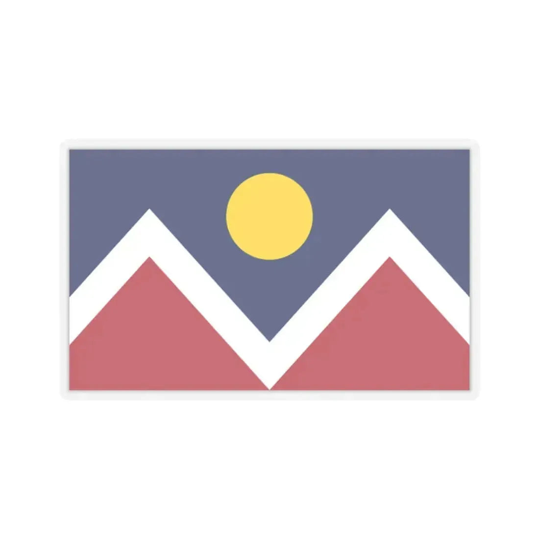Flag of Denver, Colorado - STICKER Vinyl Kiss-Cut Decal 2 Inch Transparent - The Sticker Space