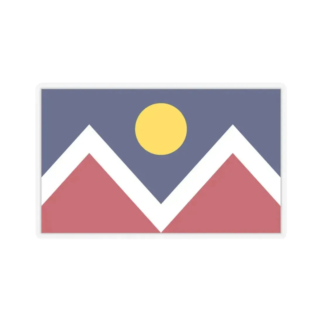 Flag of Denver, Colorado - STICKER Vinyl Kiss-Cut Decal 3 Inch Transparent - The Sticker Space