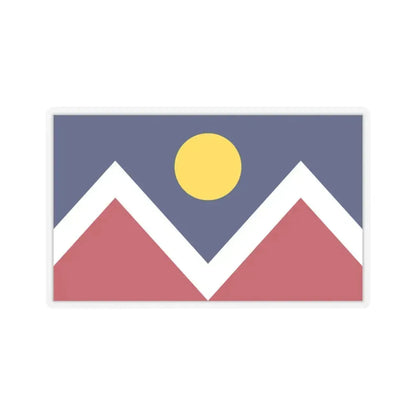 Flag of Denver, Colorado - STICKER Vinyl Kiss-Cut Decal 3 Inch Transparent - The Sticker Space