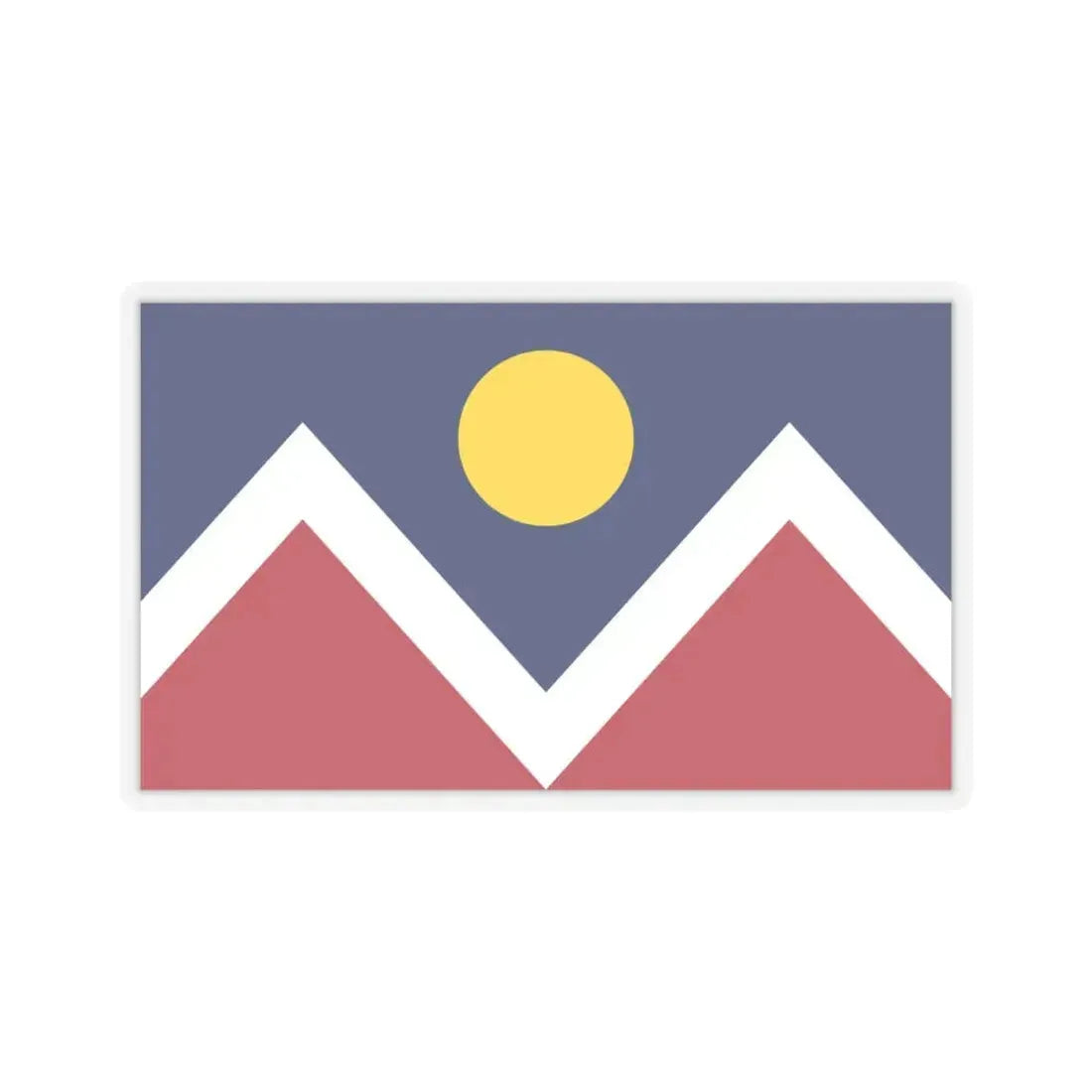 Flag of Denver, Colorado - STICKER Vinyl Kiss-Cut Decal 4 Inch Transparent - The Sticker Space