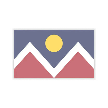 Flag of Denver, Colorado - STICKER Vinyl Kiss-Cut Decal 4 Inch Transparent - The Sticker Space
