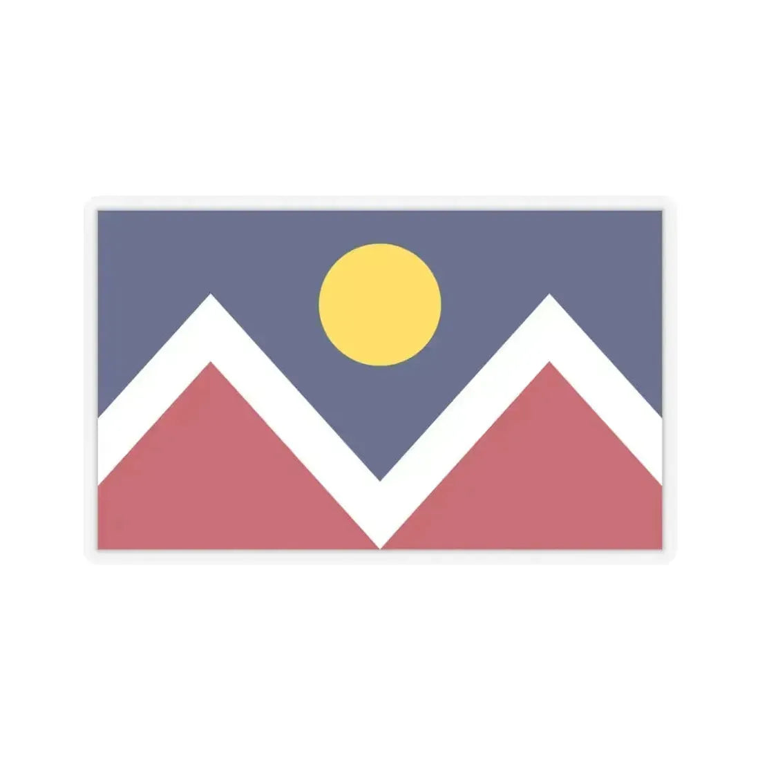Flag of Denver, Colorado - STICKER Vinyl Kiss-Cut Decal 6 Inch Transparent - The Sticker Space