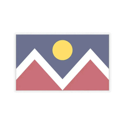 Flag of Denver, Colorado - STICKER Vinyl Kiss-Cut Decal 6 Inch Transparent - The Sticker Space
