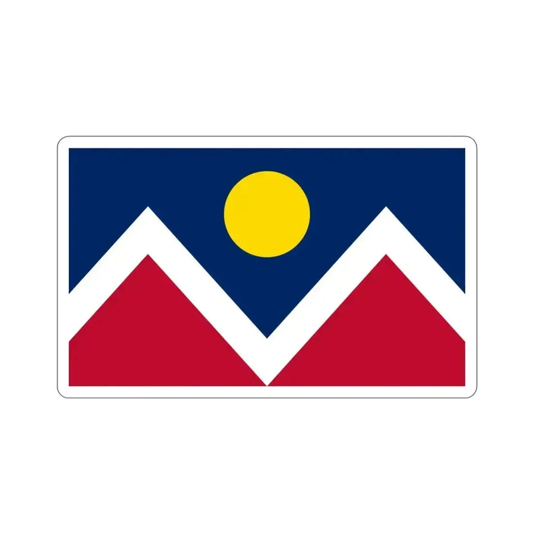 Flag of Denver Colorado USA STICKER Vinyl Die-Cut Decal 4 Inch - The Sticker Space
