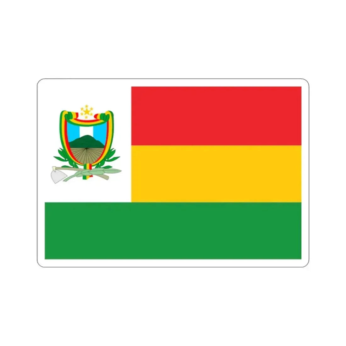 Flag of Department of Jalapa, Guatemala STICKER Vinyl Die-Cut Decal 2 Inch - The Sticker Space
