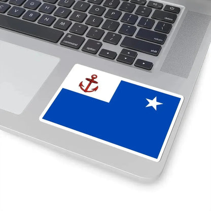 Flag of Deputy Chief of the Revolutionary Navy of Cuba (Cuba) STICKER Vinyl Kiss-Cut Decal - The Sticker Space