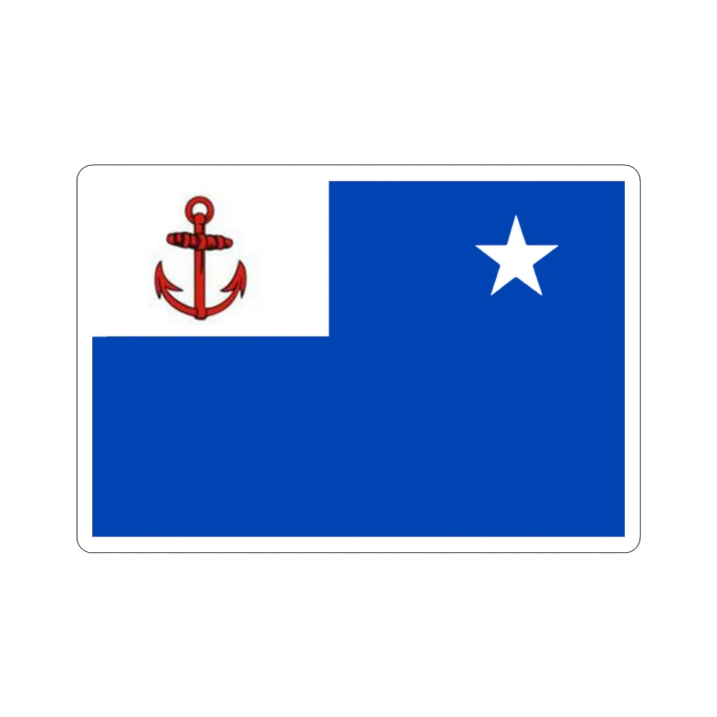 Flag of Deputy Chief of the Revolutionary Navy of Cuba STICKER Vinyl Die-Cut Decal-2 Inch-The Sticker Space