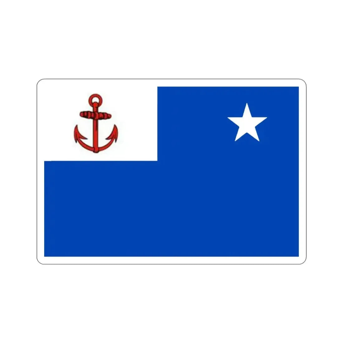 Flag of Deputy Chief of the Revolutionary Navy of Cuba STICKER Vinyl Die-Cut Decal 3 Inch - The Sticker Space