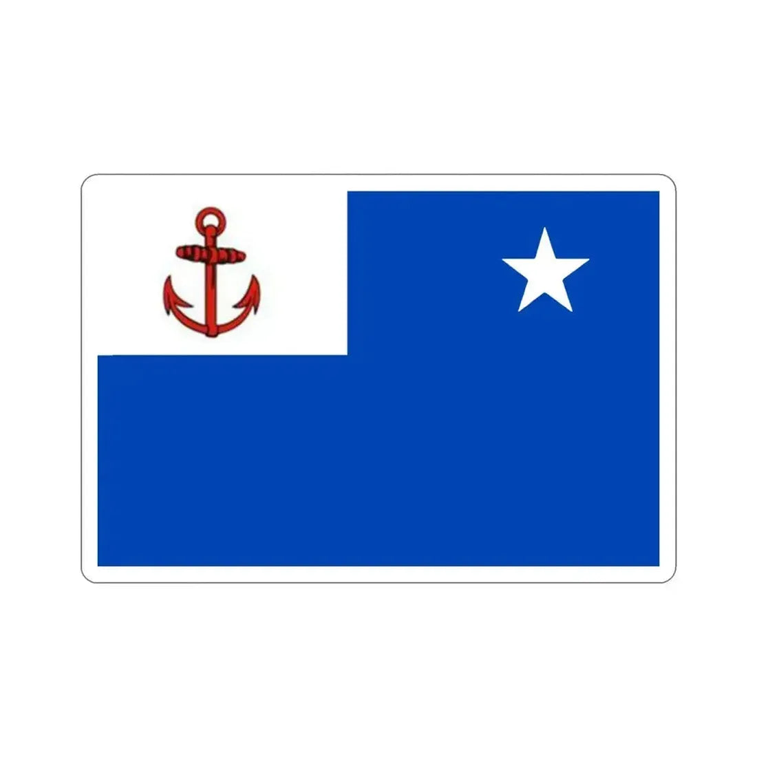 Flag of Deputy Chief of the Revolutionary Navy of Cuba STICKER Vinyl Die-Cut Decal 4 Inch - The Sticker Space