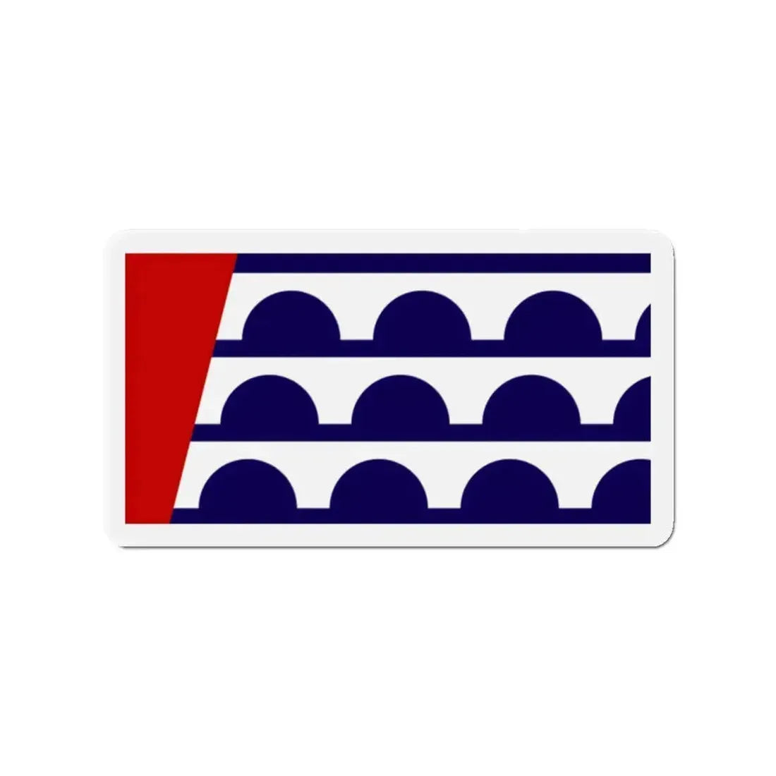 Flag of Des Moines Iowa - Refrigerator Magnet - The Sticker Space