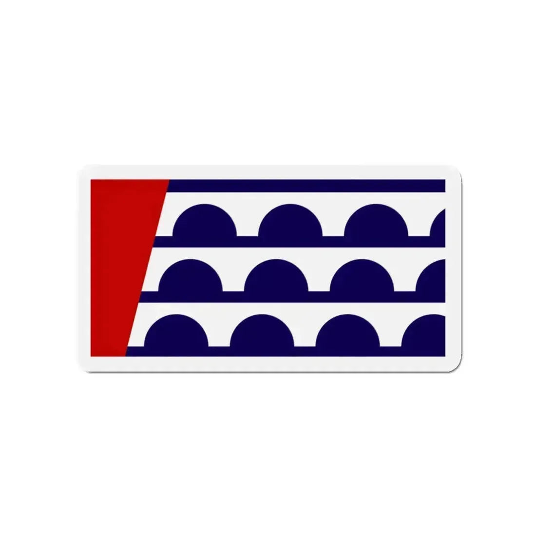 Flag of Des Moines Iowa - Refrigerator Magnet - The Sticker Space