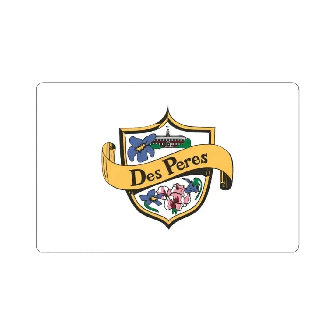 Flag of Des Peres Missouri (United States) STICKER Vinyl Kiss-Cut Decal 6 Inch White - The Sticker Space