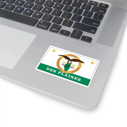 Flag of Des Plaines Illinois (United States) STICKER Vinyl Kiss-Cut Decal - The Sticker Space