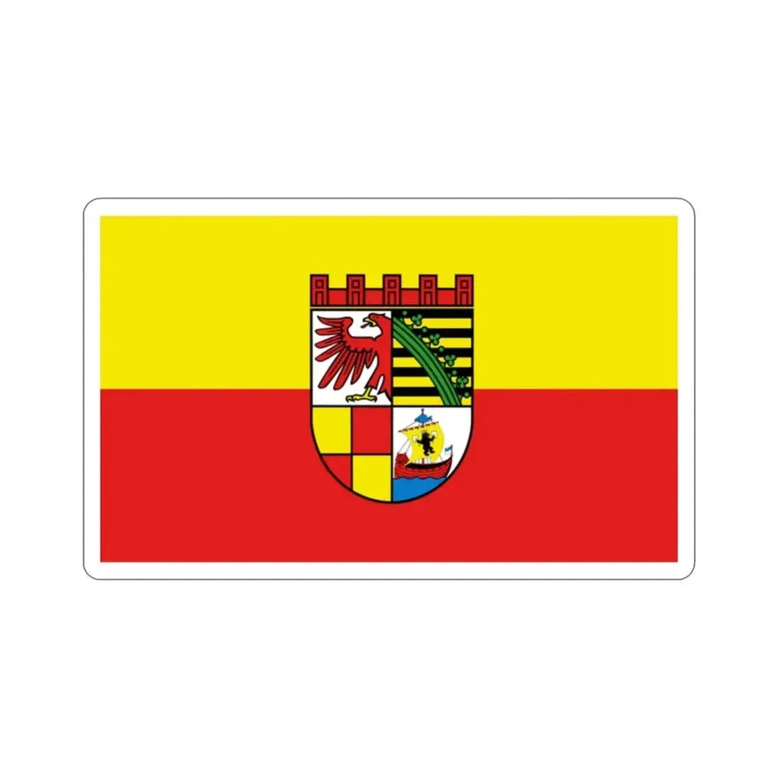 Flag of Dessau Roßlau Germany STICKER Vinyl Die-Cut Decal 2 Inch - The Sticker Space