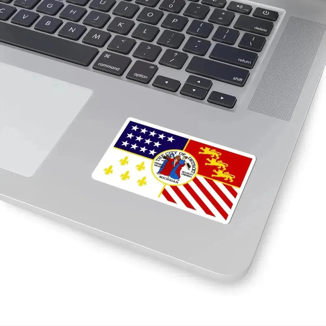 Flag of Detroit 1976-2000 (United States) STICKER Vinyl Kiss-Cut Decal - The Sticker Space