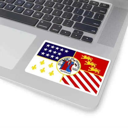 Flag of Detroit 1976-2000 (United States) STICKER Vinyl Kiss-Cut Decal - The Sticker Space