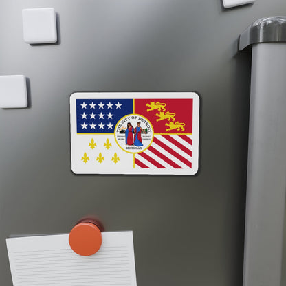 Flag of Detroit Michigan - Die-Cut Magnet-The Sticker Space