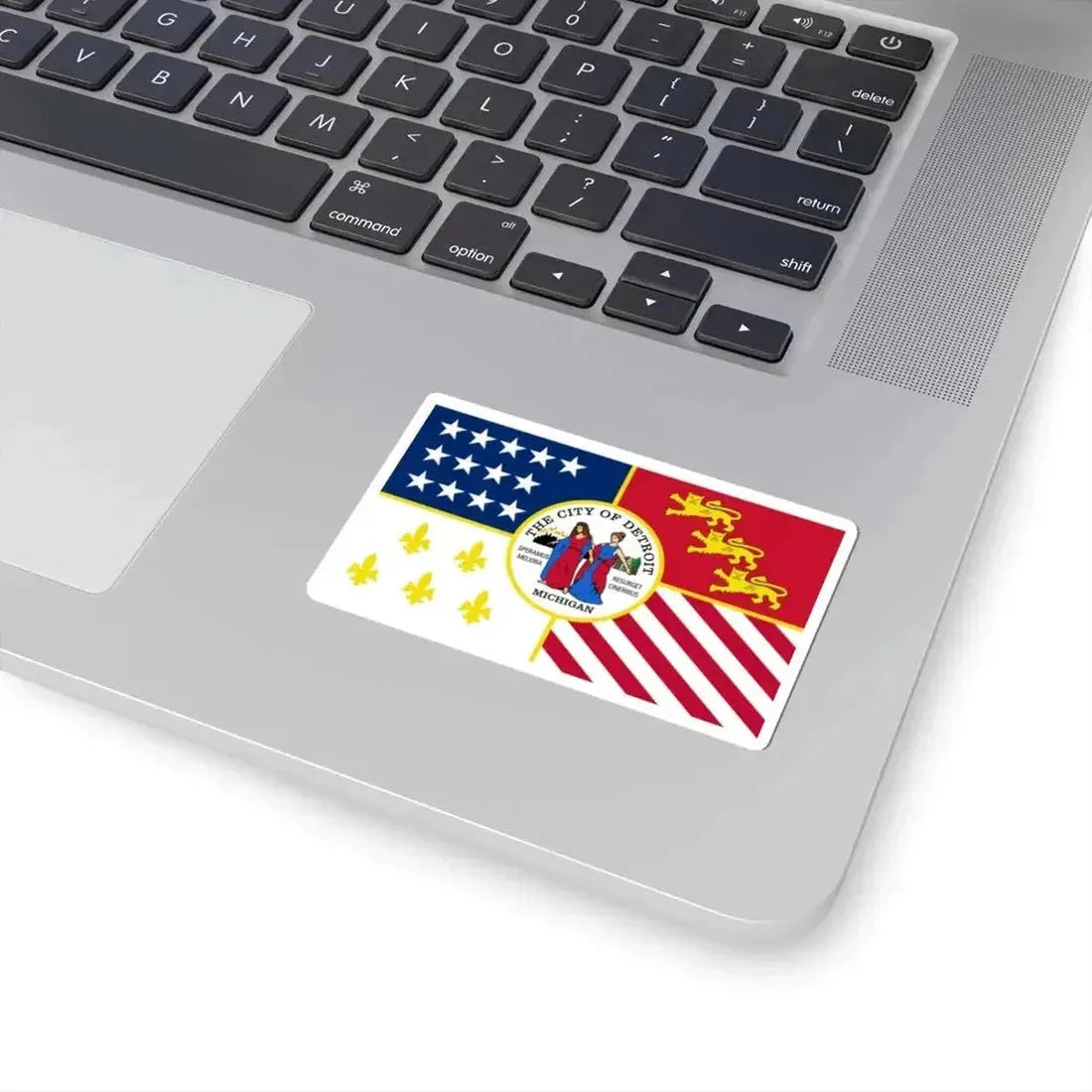Flag of Detroit (United States) STICKER Vinyl Kiss-Cut Decal - The Sticker Space