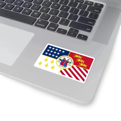 Flag of Detroit (United States) STICKER Vinyl Kiss-Cut Decal - The Sticker Space