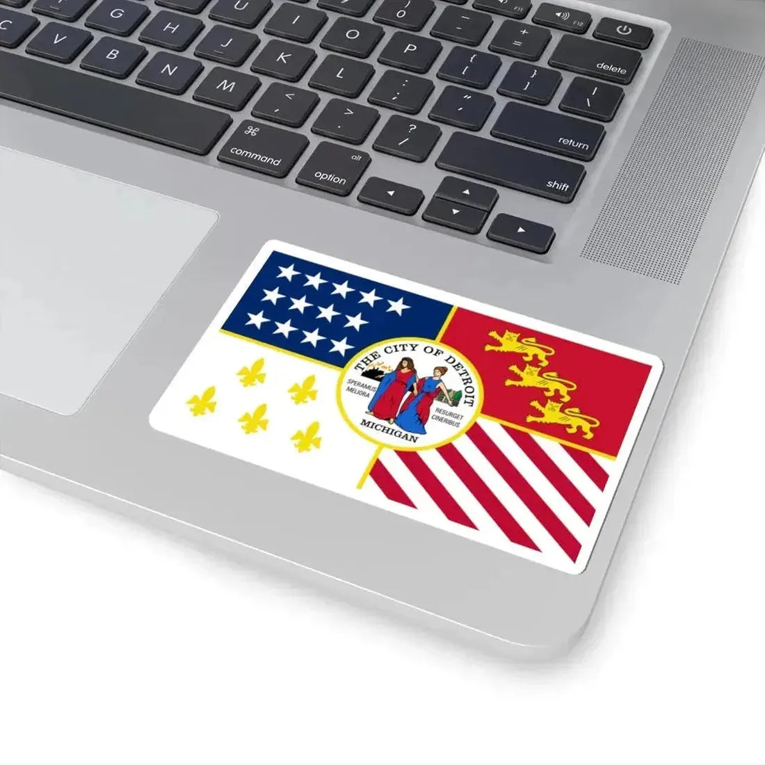 Flag of Detroit (United States) STICKER Vinyl Kiss-Cut Decal - The Sticker Space