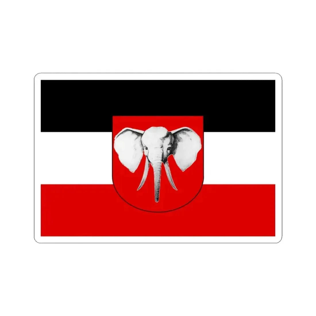 Flag of Deutsch-Kamerun (Cameroon) STICKER Vinyl Kiss-Cut Decal 3 Inch White - The Sticker Space