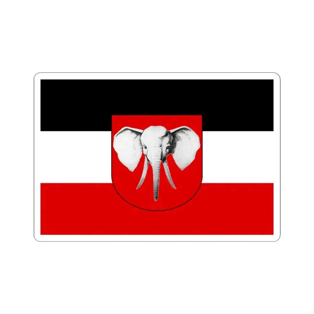 Flag of Deutsch-Kamerun (Cameroon) STICKER Vinyl Kiss-Cut Decal 4 Inch White - The Sticker Space