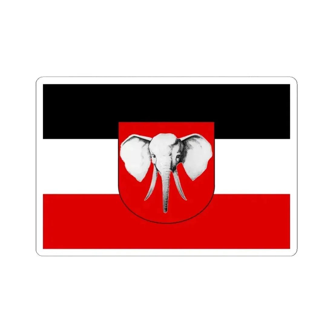 Flag of Deutsch-Kamerun (Cameroon) STICKER Vinyl Kiss-Cut Decal 6 Inch White - The Sticker Space