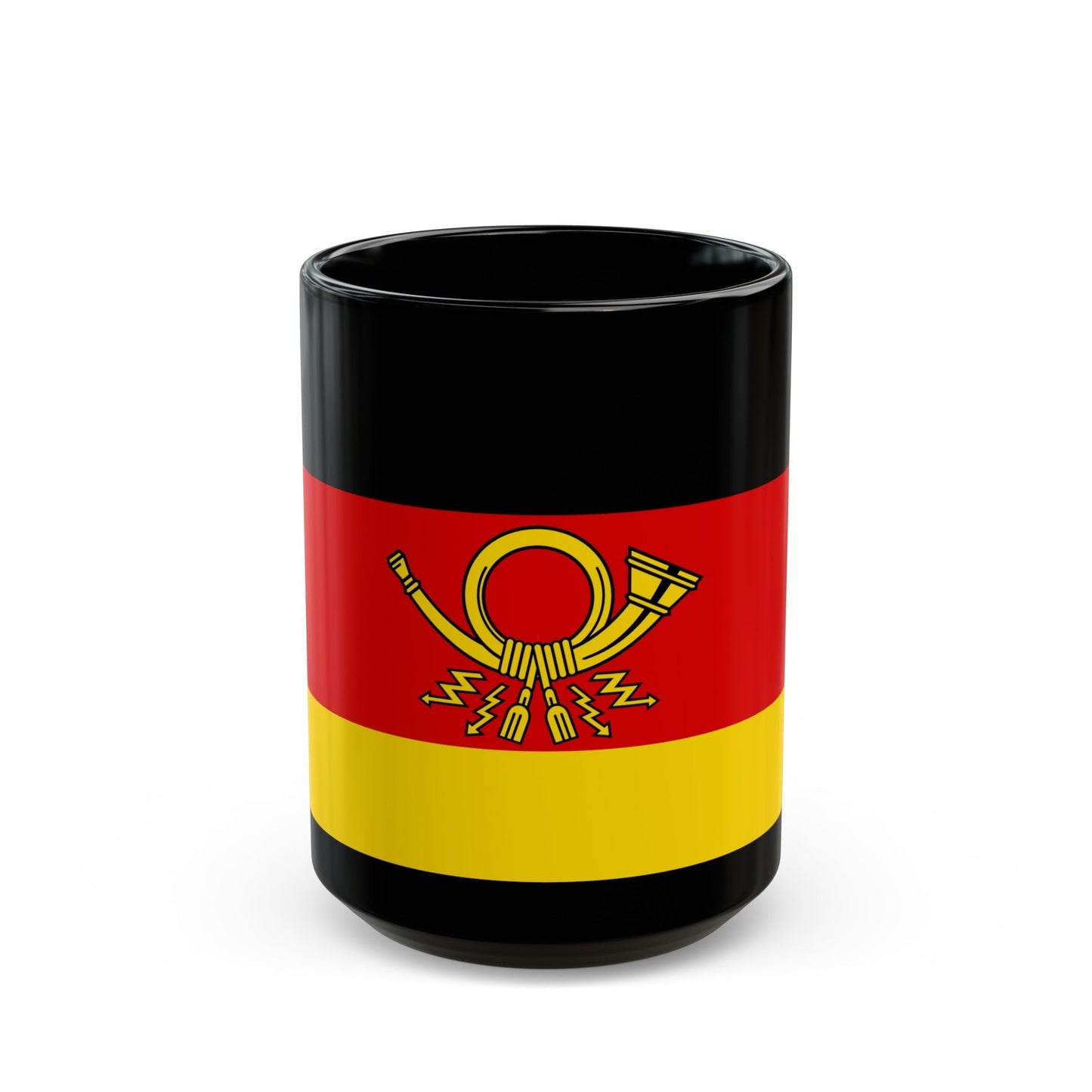 Flag of Deutsche Bundespost Germany - Black Coffee Mug-15oz-The Sticker Space