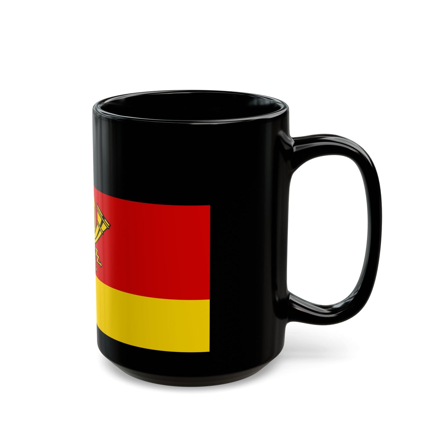 Flag of Deutsche Bundespost Germany - Black Coffee Mug-The Sticker Space