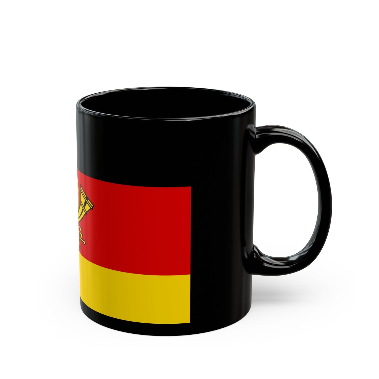 Flag of Deutsche Bundespost Germany - Black Coffee Mug-The Sticker Space