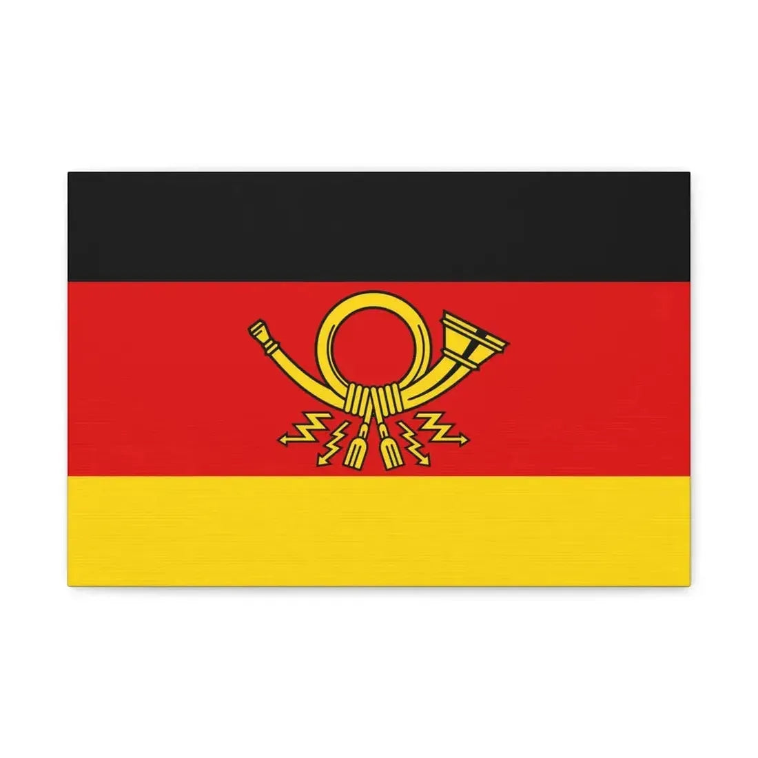 Flag of Deutsche Bundespost Germany - Canvas Wall Art 18″ x 12″ 1.25" - The Sticker Space