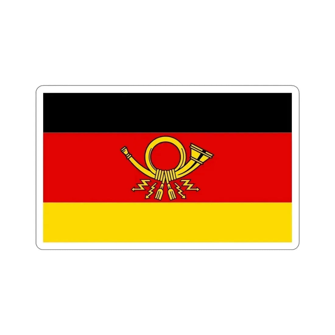 Flag of Deutsche Bundespost Germany STICKER Vinyl Die-Cut Decal 4 Inch - The Sticker Space