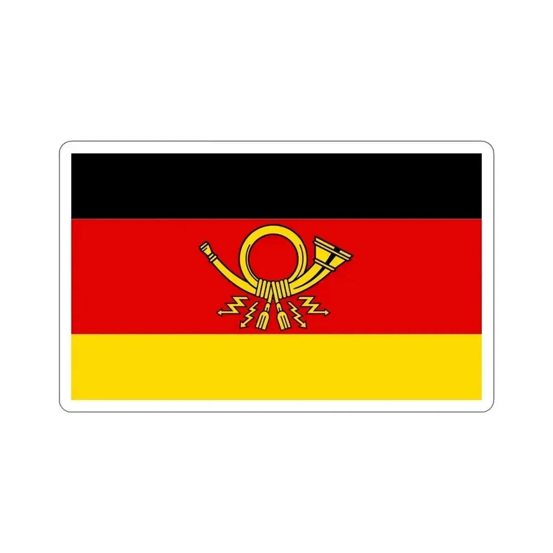 Flag of Deutsche Bundespost Germany STICKER Vinyl Die-Cut Decal 5 Inch - The Sticker Space