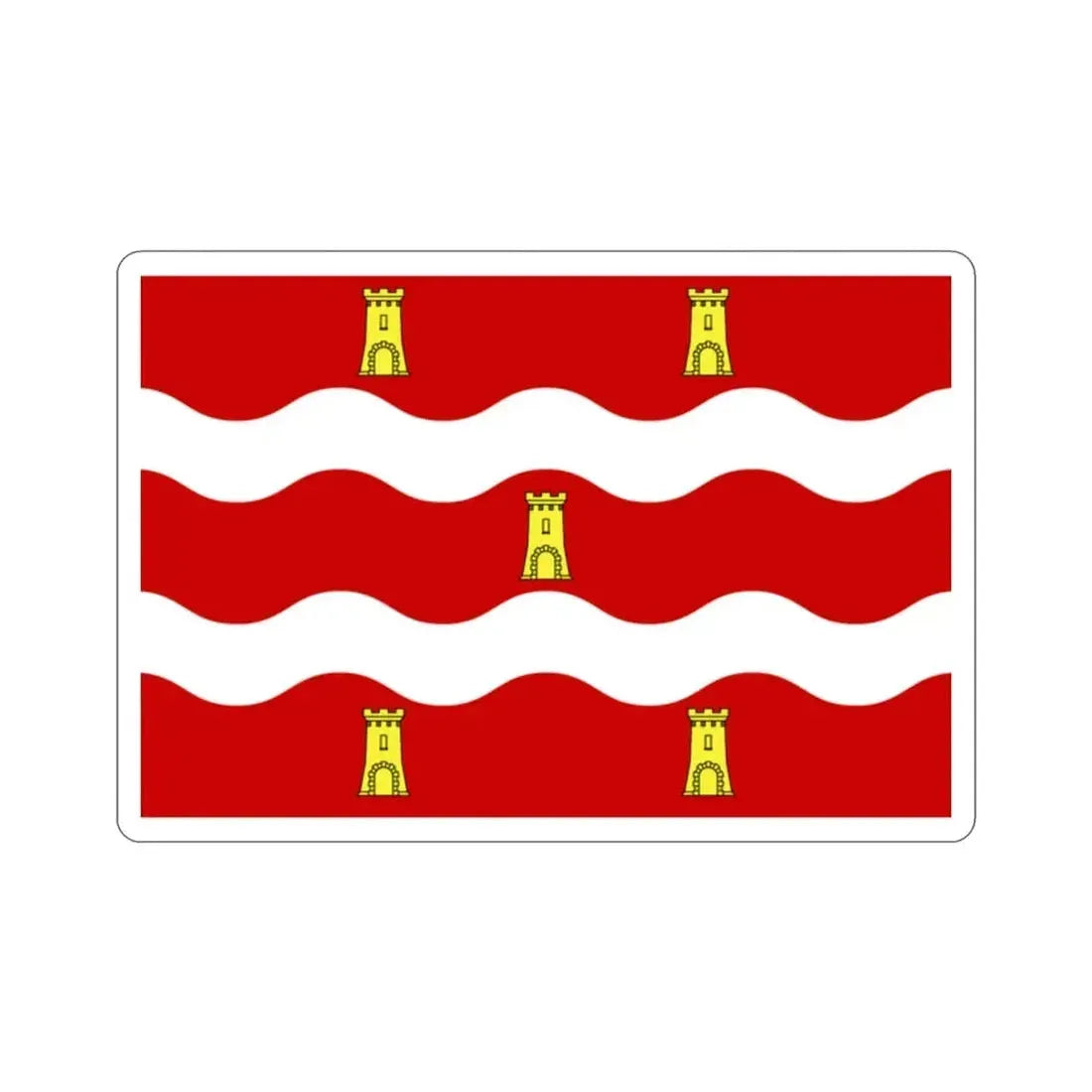 Flag of Deux Sèvres France 2 STICKER Vinyl Die-Cut Decal 2 Inch - The Sticker Space