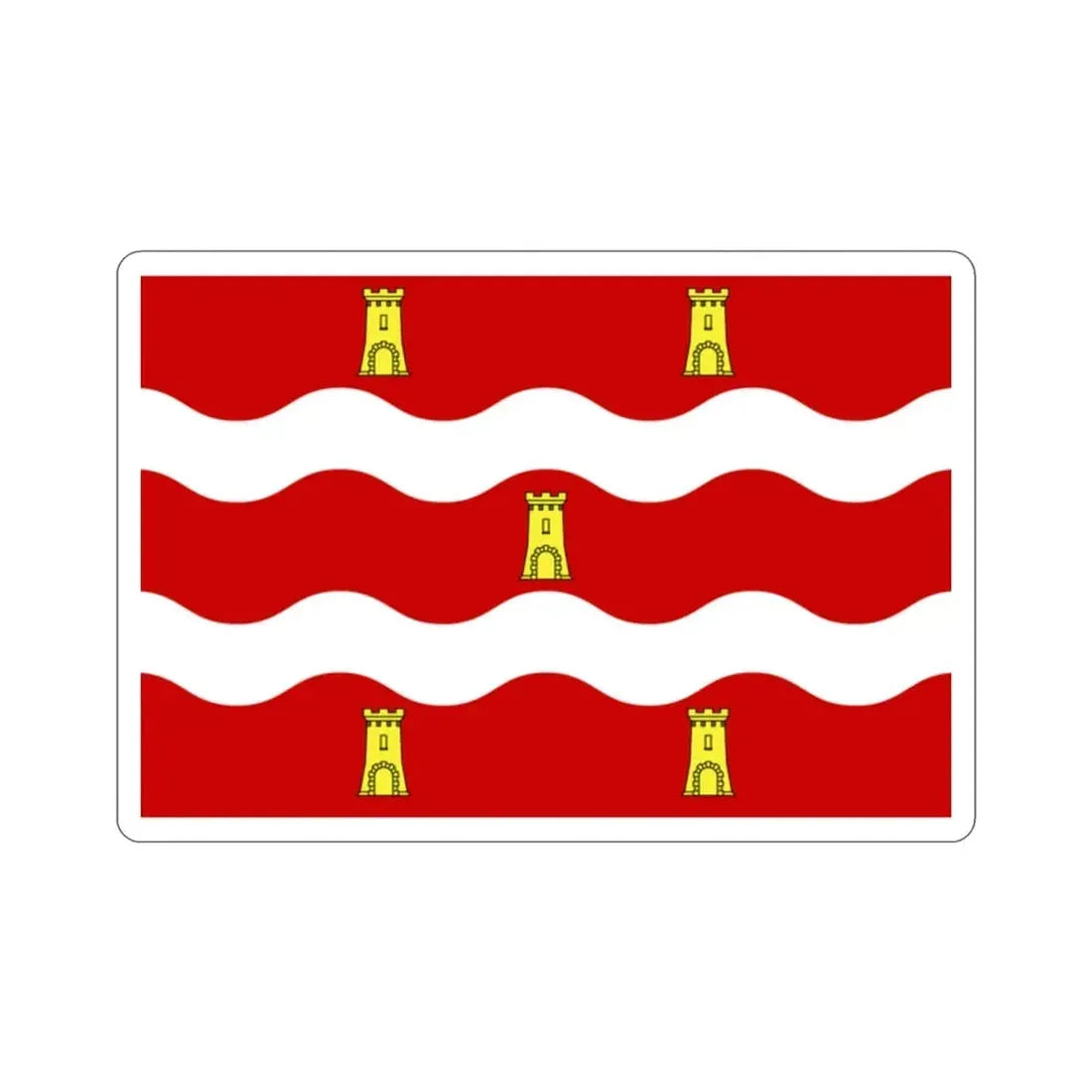 Flag of Deux Sèvres France 2 STICKER Vinyl Die-Cut Decal 2 Inch - The Sticker Space