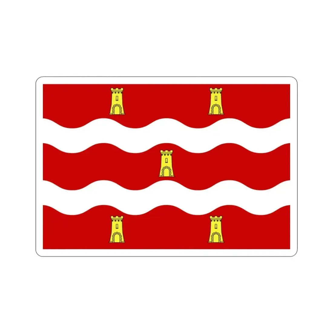 Flag of Deux Sèvres France 2 STICKER Vinyl Die-Cut Decal 3 Inch - The Sticker Space