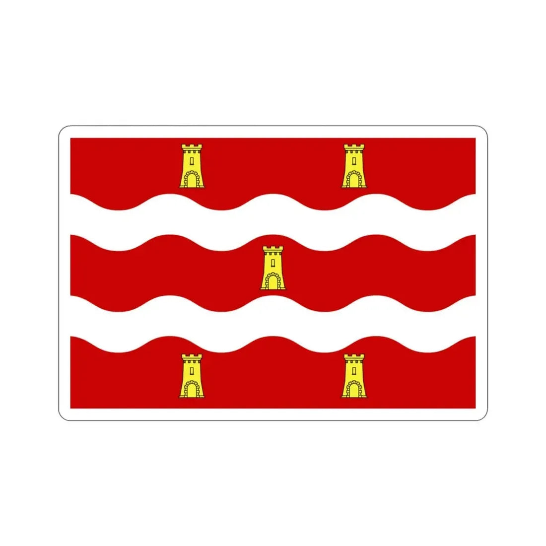 Flag of Deux Sèvres France 2 STICKER Vinyl Die-Cut Decal 3 Inch - The Sticker Space