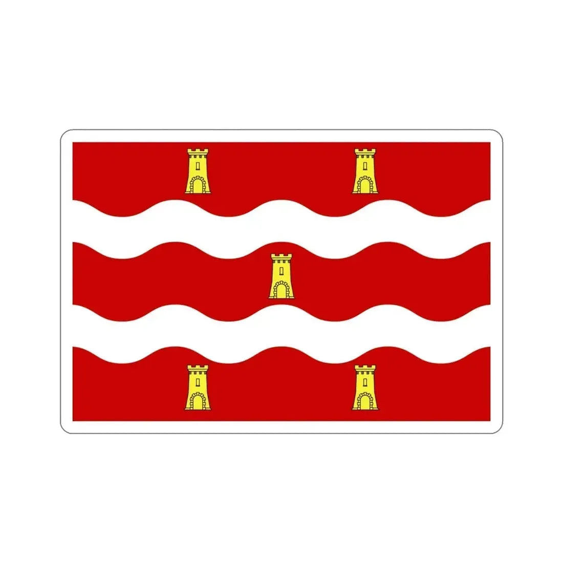 Flag of Deux Sèvres France 2 STICKER Vinyl Die-Cut Decal 4 Inch - The Sticker Space