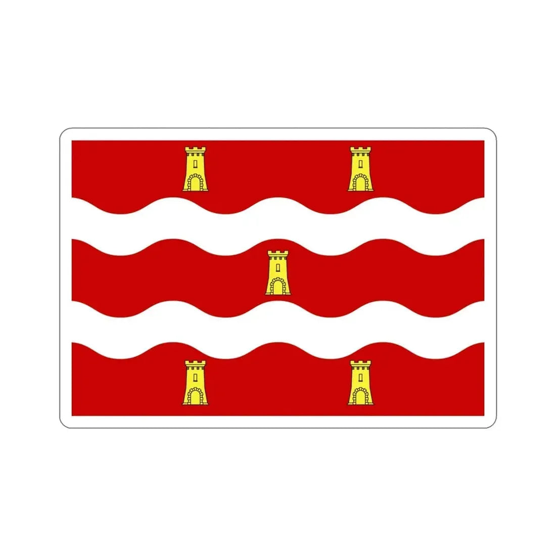 Flag of Deux Sèvres France 2 STICKER Vinyl Die-Cut Decal 4 Inch - The Sticker Space